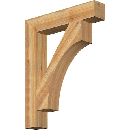 Ekena Millwork Westlake Block Rough Sawn Bracket, Western Red Cedar, 6"W x 34"D x 42"H BKT06X34X42WTL05RWR